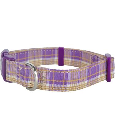 Yudote Soft Dog Collar - Checkered Violet Plaid for Small Dogs with Sensitive Skin - 1-Pack - Buy Online on GoSupps.com