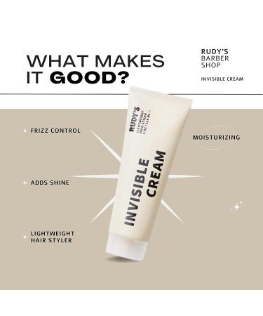 RUDY'S Invisible Cream | Frizz Control & Smoothing Hair Styler | Paraben-Free | 1 oz (Pack of 1) - Buy Online on GoSupps.com