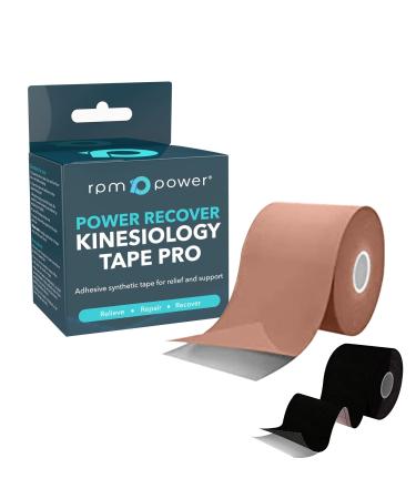 RPM Power Kinesiology Tape (5 Metres) - Sports Tape Latex Free Water Resistant Tape for Muscles & Joints - Perfect for Sports Muscle Aches & Rehabilitation (Single Box Beige PRO) Single Box Beige Pro