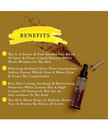 ROOTS AND HERBS 100% Vegan Ayurvedic Kesar Toner | Natural Hydrating Treatment | No Paraben - Buy Online on GoSupps.com