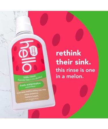 Natural Watermelon Kids Fluoride-Free Mouthwash, Alcohol-Free, Vegan, SLS-Free - 16 oz (Pack of 3) - Buy Online on GoSupps.com