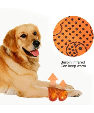 2Pcs Adjustable Dog Cat Leg Brace Elastic Warm Knee Pads for Surgery Wound Support and Stability for Injury Recovery Prevent Licking (Orange) - Buy Online on GoSupps.com