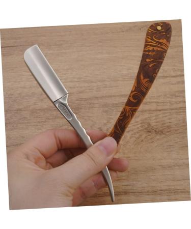 Frcolor Men's Hairdressing Blade Razor | Straight Shave Barber Tools | Premium Wood Handle for Daily Use - Buy Online on GoSupps.com