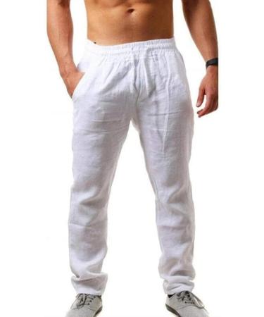 Men's Casual Loose Sports Pants - Stretchy Breathable Jogging Trousers for Fitness Hiking and Camping - XXL White - Buy Online on GoSupps.com