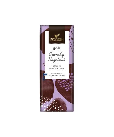 Foodin Organic Raw Chocolate Crunchu Hazelnut 54% 40g