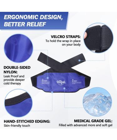 Hilph Ice Pack for Back Pain Relief - Reusable Hot Cold Pack with Adjustable Strap for Lower Back Injuries, Sciatic Nerve, Shoulder, Knee, Elbow, Coccyx Tailbone - Lumbar Ice Pack Wrap - Buy Online on GoSupps.com