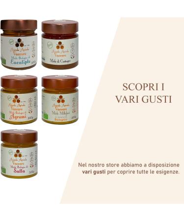 Apiculture - Miel d Agrumes 300g | Brut Non Pasteuris | D Orange Artisanal Italien de Basilicate | Made in Italy Haute Qualit  - Buy Online on GoSupps.com