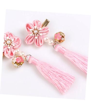 ibasenice 2 Pairs Kids Barrettes for Hair Hanfu Hair Accessories Girl Barrettes Clip Flower Hair Clip Kids Hair Accessories Hair Clip for Han Chinese Clothing Child Candy Bag Tassel - Buy Online on GoSupps.com