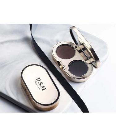 Eyebrow Powder Palette - Waterproof Non-Smudge Eye Brow Makeup Kit (Light Brown & Dark Brown) - Professional Cosmetics - Buy Online on GoSupps.com