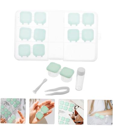 SOLUSTRE Contact Lens Container Tool Set - Multipurpose Travel Care Supplies - Green Box (6x3x3cm) for International Shipping - Buy Online on GoSupps.com