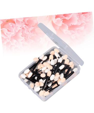 CANIGHT 50 Pcs Eyeshadow Double Ended Makeup Brush Sponge Applicator Double Sided Makeup Brush Black Size 1 Black - Buy Online on GoSupps.com
