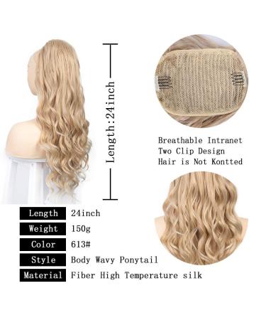 Pferdeschwanz Hair Clip Extension - Natural Blonde Afro Curly Ponytail for Braids 24/613 - 60.96 cm (1 Pack) - International Shipping Available - Buy Online on GoSupps.com