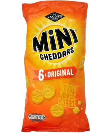 Jacob's Mini Cheddars Original 6 X 23G | Baked with Real Cheese | No artificial colours or flavours | Premium product - Buy Online on GoSupps.com
