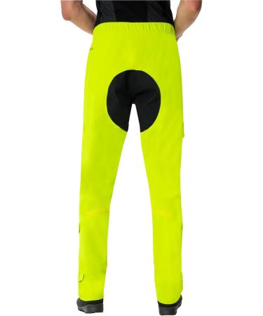 VAUDE Men's Moab Rain Pants - Neon Yellow | Lightweight Waterproof & Eco-Friendly Gear for Outdoor Adventures - Buy Online on GoSupps.com