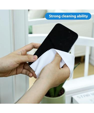 30 Pcs Microfiber Cleaning Cloths - 15x18cm Eyeglass & Screen Cleaner for Glasses Tablets TVs & Cameras - Soft Lint-Free White Cloths - Buy Online on GoSupps.com