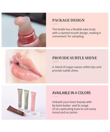 4 Flavors Butter Lip Balm Set Nourishing And Hydrating Lip Gloss Long-Lasting Moisturizing Non-Sticky Lip Tint Soothes And Softens Dry Lips Natural Ingredient Lip Care (4 Flavors) - Buy Online on GoSupps.com