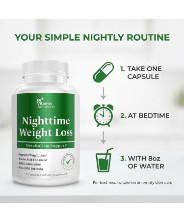 Nighttime Fat Burner Supplements - Appetite Suppressants for Weight Loss - Women & Men, Sleep & Relaxation - Metabolism Booster Weight Loss Pills 30 1 Bottle, 30 Capsules - Buy Online on GoSupps.com