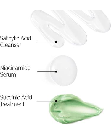 INKEY List Breakout 101 Kit: Salicylic Acid Cleanser, Niacinamide Serum, Succinic Acid Blemish Treatment for Clear Skin | All Ages - Buy Online on GoSupps.com