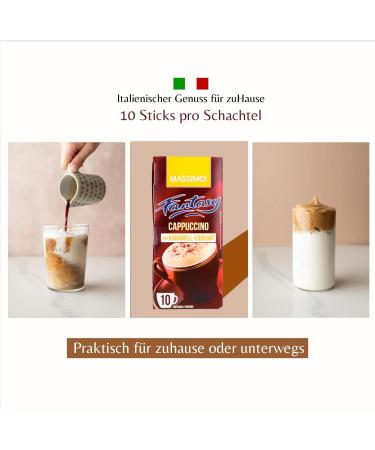  MASSIMO Massimo Pack of 160 Instant Caramel and Cappuccino Coffee Sticks - 12.5g - Flavored drink powder with soluble caramel-flavored cappuccino powder - Buy Online on GoSupps.com