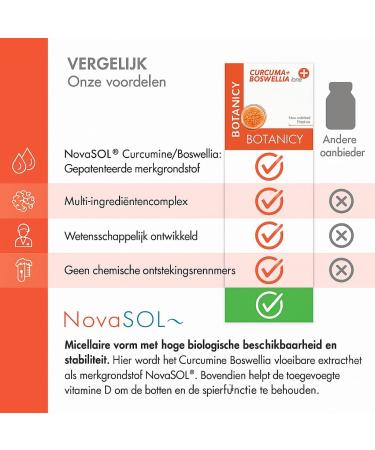 Botany BOTANICY Curcuma + Boswellia forte 30 turmeric incense capsules with brand raw material NovaSOL Plus vitamin D3 for bones and muscles high bioavailability incense turmeric capsules high - Buy Online on GoSupps.com