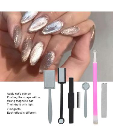 CAT Eye Magnet Stick - 7 Pc Set | Multifunctional 3D Nail Art Tools for Gel Polish | Soak Off LED Manicure Accessories - Buy Online on GoSupps.com