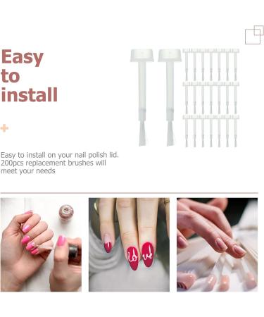 IMIKEYA Lot de 200 pinceaux de rechange pour vernis ongles longs et ronds - Pour huile et gel - Outil de manucure pour un usage professionnel et domestique - Buy Online on GoSupps.com