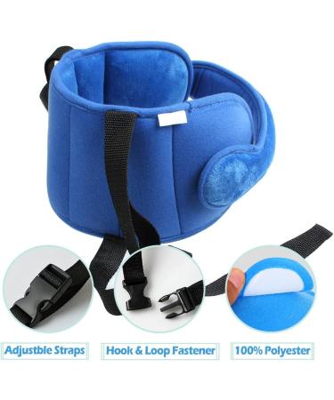 KAKIBLIN Adjustable Toddler Car Seat Head Support Band - Blue | Child Head Support for Car Seat Straps Cover | Safety Car Seat Neck Relief - Buy Online on GoSupps.com