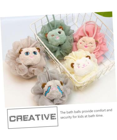 6pcs Cartoon Bath Balls - Lovely Shower Scrubbers & Bubble Makers | Perfect Foaming Bath Tools for Relaxation - Buy Online on GoSupps.com