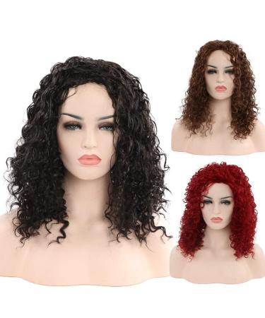 Realistic Brown Female Wig - Small Volume Fashion Hairpiece Heat Resistant 50cm Cap for Parties - High Temperature Silk - Buy Online on GoSupps.com