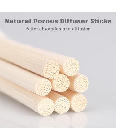 100 Natural Rattan Reed Diffuser Sticks - 7 Inch Wooden Fragrance Sticks for Home & Space - Black & Natural Colors - Buy Online on GoSupps.com
