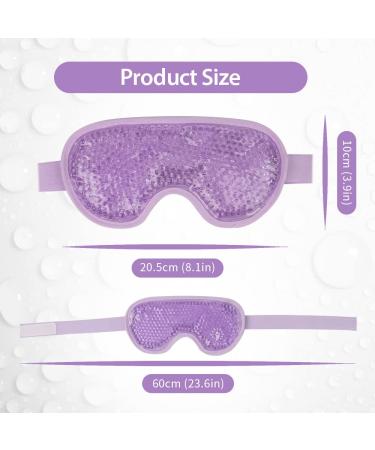 NEWGO Cooling Gel Eye Mask - Reusable Cold Eye Pack for Puffy Eyes, Dark Circles, Migraine Relief - Purple - Buy Online on GoSupps.com