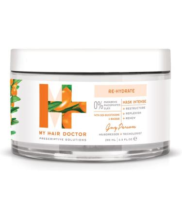 MY HAIR DOCTOR Hydrating Argan Oil Intense Re-Hydrate Hair Mask for Dry and Damaged Hair | Sulphate Free Vegan Hair Mask Intense Treatment 200 ml - Buy Online on GoSupps.com
