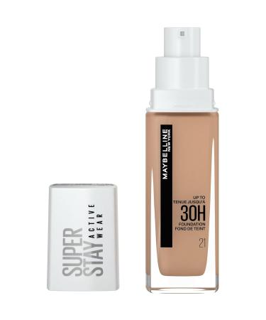 Maybelline New York Super Stay Active Wear Foundation - Waterproof High Opacity Long-Lasting - Color No. 21 Nude Beige - 30 ml - Buy Online on GoSupps.com