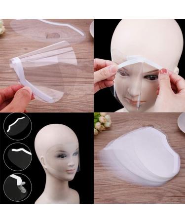 Kalolary 50 Pcs Hairdressing Transparent Visors - Haircut & Coloring Facial Protection for Salons - Buy Online on GoSupps.com