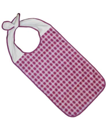 Clothing protector/dining apron/bib for adults with snap fastener waterproof (blackberry)
