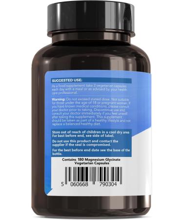 300mg Pure Elemental Magnesium Capsules - 180 Vegan Caps | Non-GMO & Gluten Free Supplement - Buy Online on GoSupps.com
