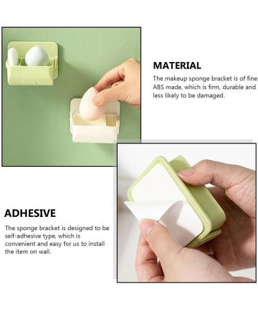 dijiusidy Makeup Sponge Bracket Portable Drill-free Wall-mounted Self-adhesive 2 Compartment Removable Puff Draining Holder - Buy Online on GoSupps.com