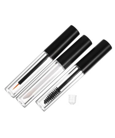 IWOWHERO 6pcs Eyeliner Eyelash Bottle Eyelash Mascara Eyelashes Transparent Mascara Lip Gloss Tubes Plastic