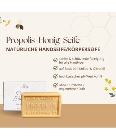 Threat Propolis Soap - Natural Acne & Psoriasis Relief | 300g Hand & Body Soap with Honey Shea Butter Coconut Oil & Olive Oil - Buy Online on GoSupps.com