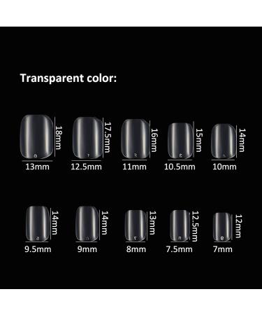 1000 Pieces Children False Nail Tips - Short Full Cover Fake Nails with Clear Cases for Kids Teens Girls - Clear Acrylic Artificial Fingernail Decoration - Buy Online on GoSupps.com