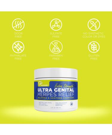 Ultra Genital Herpes Relief Cream | Fast-Acting & Soothing Treatment for Itchy Inflamed Skin - International Shipping Available - Buy Online on GoSupps.com