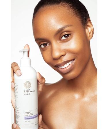 Shea Radiance African Black Soap Body Wash | 16 oz for Dry Skin, Eczema & Rashes - Lavender Rosemary - Buy Online on GoSupps.com
