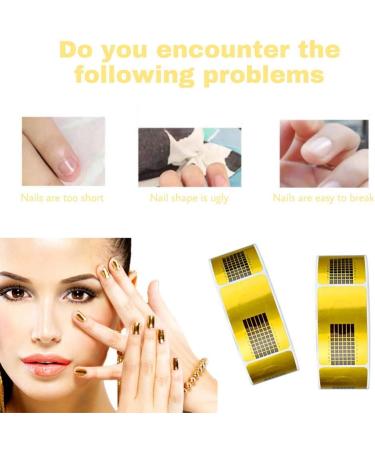 Self-Adhesive Nail Stencil Roll - 500 Pieces Gold Foil Modeling Templates for Nail Art & Gel Extensions - International Shipping Available - Buy Online on GoSupps.com