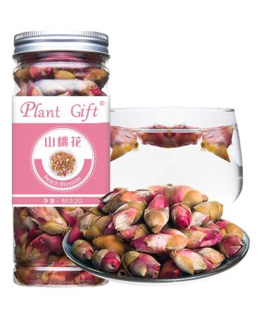 PlantGift Wlid Peach Blossom Flowers Dried 80G/2.82oz Health Tea Marigold Tea Pure Herbal Tea Peach Blossom Tea Caffeine-Free No GMOs Chinese Tea