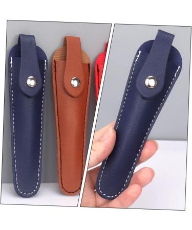 4-Part Shear Set - Black Scissors Tool with Leather Protection & Storage Cover | PU Sheath for Kids - 15x4.3cm - Buy Online on GoSupps.com