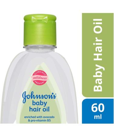 2-Pack Johnson's Baby Hair Oil Avocado & Pro-vitamin B5 60ml x 2 - Non-Greasy, Soft & Mild - Buy Online on GoSupps.com