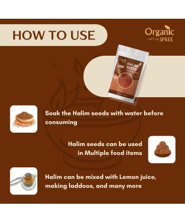 Organic Spree Halim Seeds 300gm (10.6oz) - Garden Cress Seeds - Aliv Seeds Pure and Natural - Buy Online on GoSupps.com