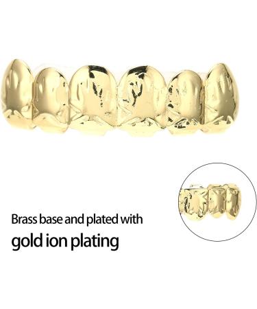 Halloween Hip Hop Teeth Hip Hop Tooth Brass Gold-plated Ion Plating for Outdoor Activities for Party for Home for Concert(gold) - Buy Online on GoSupps.com