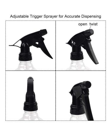 Superlele 8oz Spray Bottles Set - Adjustable Nozzle for Hair and Cleaning Solutions - Includes Funnel and Labels - 7pcs - Buy Online on GoSupps.com