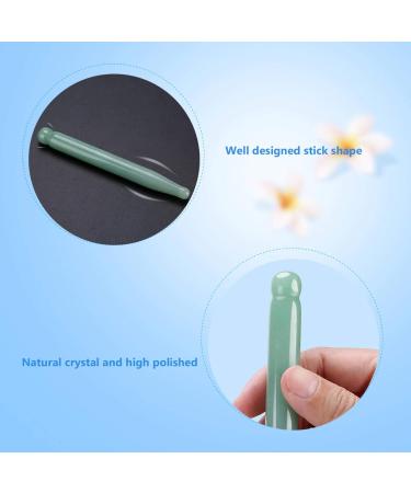 Massage Stones & Tools: Rose Quartz & Green Aventurine Crystal Massage Sticks for Relaxation & Acupuncture - Buy Online on GoSupps.com